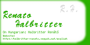 renato halbritter business card