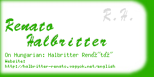 renato halbritter business card
